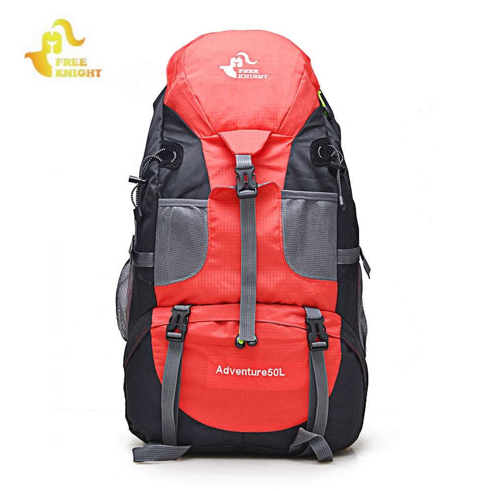 This backpack is made of waterproof nylon fabric that is breathable and wear resistant.