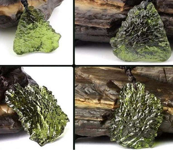 Natural Moldavite Rough Cut Pendant