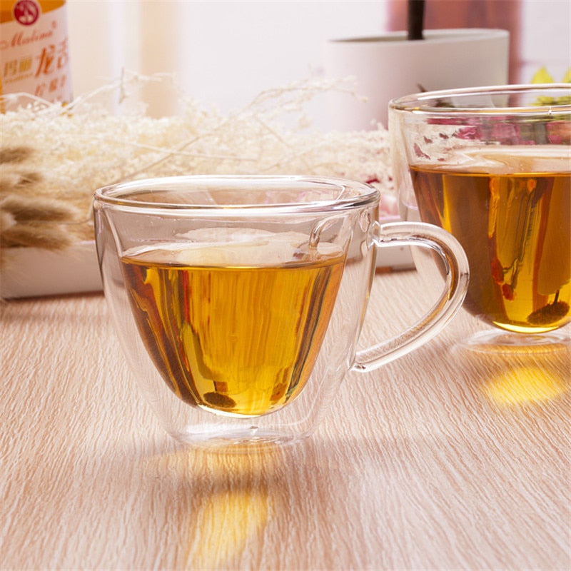 This soft heart shaped double wall glass mug is perfect for that lovers picnic in the park. Enjoy hot or cold drinks while whispering I love you to your sweetheart. Makes a lovely Valentine's gift, anniversary gift, birthday gift or gift for any special occasion. 