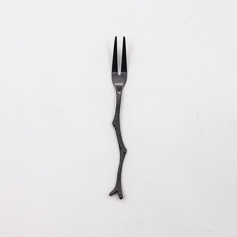 These handsome stainless steel branch style cutlery pieces make a most excellent addition to a special dinner or fun outdoor picnic. With several colors to choose from you can mix and match or purchase the same style in the amount that fits your special occasion. The stick design is fun and quirky.  Enjoy the entertainment factor at parties, let others be jealous. 