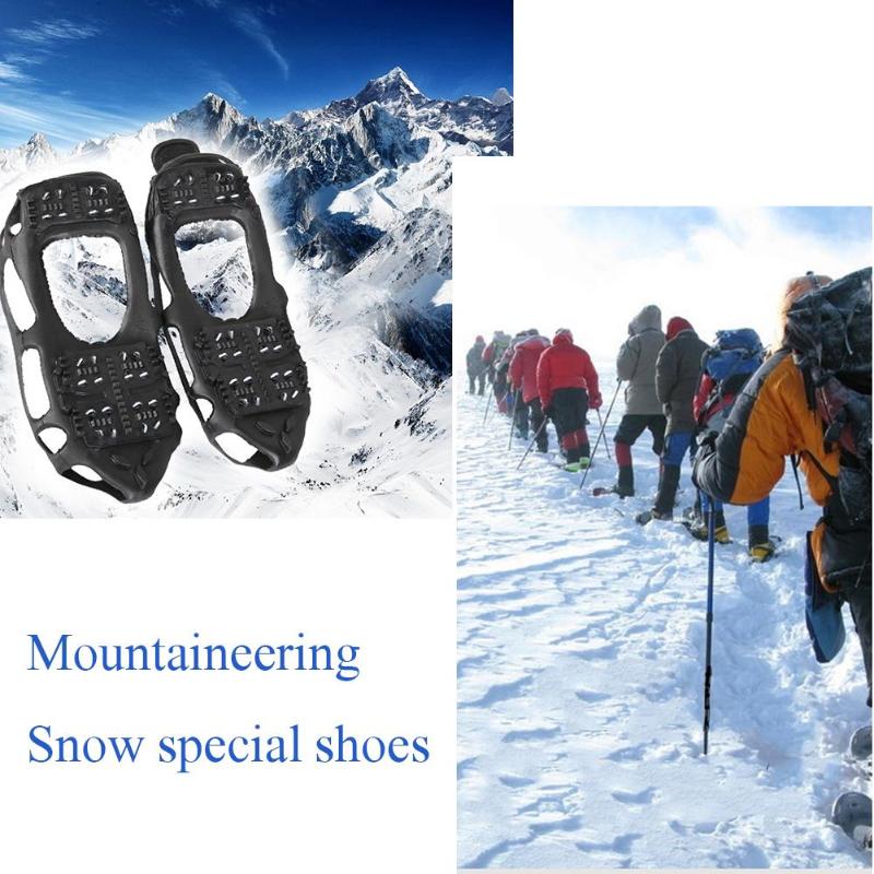 Step confidently in slippery terrain with these 24 Tooth Ice Gripper Boot Crampons. With 24 steel spikes, there is enough to really dig in - you can hit the trail, ski slope, or even winter hike in style. They'll give you a grip on icy surfaces that'll make you wonder why you ever worried. Enjoy your winter terrain, no slips!