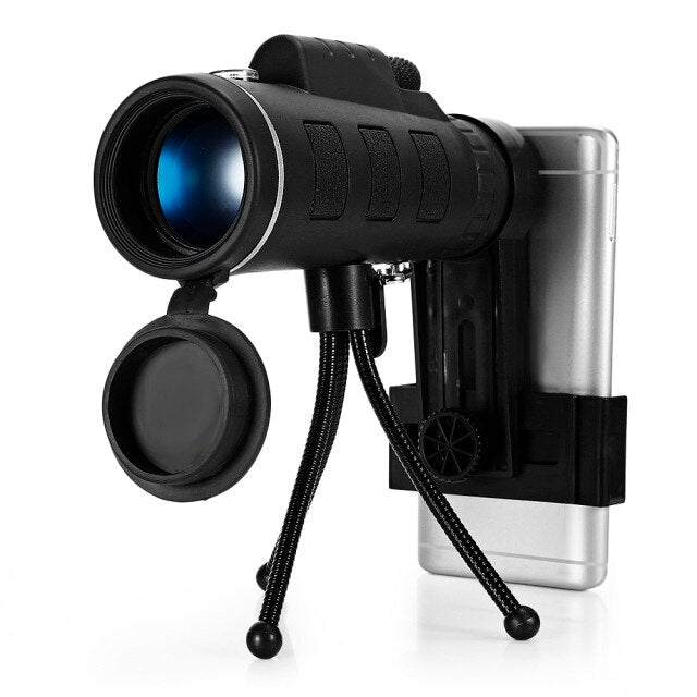 This 40X60 Telescope Zoom Scope with Compass Tripod Phone Clip is perfect for all of your outdoor adventures. Capturing those amazing photos and videos that you desire to share with your friends and family.  Makes great professional looking photos and videos for your online business, social medial sharing and putting on YouTube. 