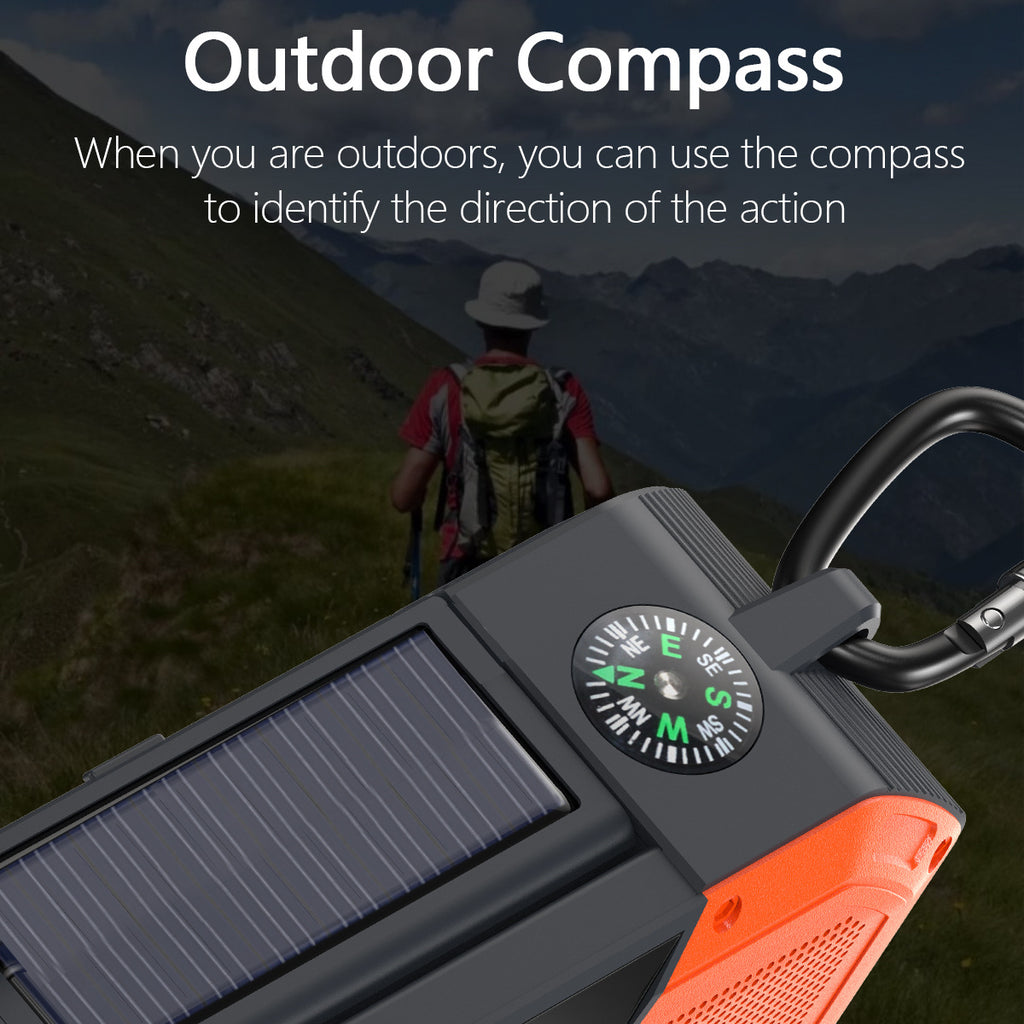 This solar powered emergency radio has a Bluetooth speaker, strong flashlight and several mobile phone charger plugs.  This is great for your emergency kits, camping kits and can provide much needed solar power when electricity isn't available due to an emergency situation.