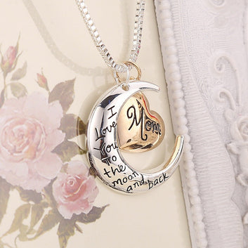 To The Moon Heart Mother's Day Necklace