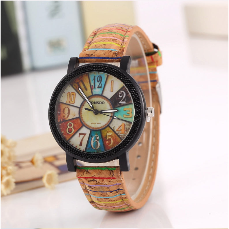This high quality wrist watch has a genuine leather strap that is not only comfortable to wear, but also has a strong hardness tempered glass face, awesome design with fun great colors. This high quality watch is suitable for any occasion and is easy to match to all of your fabulous styles and looks.