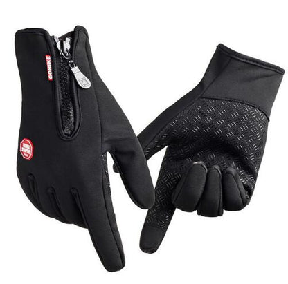 These waterproof warm winter gloves are perfect for snow sports, skiing, snow boarding or any outdoor activity in cold weather.  Soft interior, not bulky, but thin and comfortable with touch screen fingertips. These gloves are easy to wear and easy to use in a multitude of situations. 