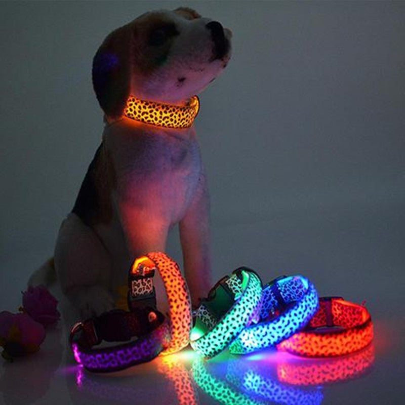 Light up your pup's wardrobe with the LED Safety Leopard Dog Collar! Featuring a sleek leopard-print design with LED lighting to keep your pup safe at night - so they can walk their wild side while staying seen. Let your furry friend light up the night in style!