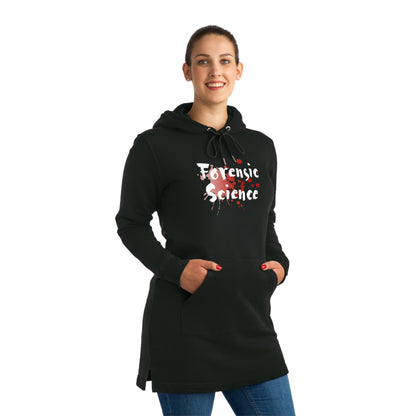 Stay warm in style with this Forensic Science Streeter Hoodie Dress. Crafted with high-quality materials, this dress offers comfort and durability. It has a full-zip front and two hand pockets, perfect for keeping small items safe and secure.