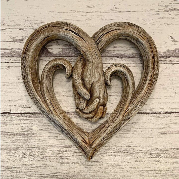 Great Gift: Express your love and surprise your partner with wood interconnected hearts. perfect gift for men and women or brides and grooms. Suitable for different events and occasions-engagement, wedding, anniversary, silver wedding anniversary, etc.