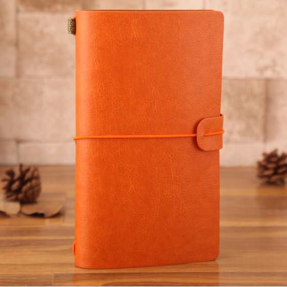 This vintage travelers notebook leather journal has a convenient Card Holder sleeve right inside the travel journal. Perfect for business or personal travel experiences.  