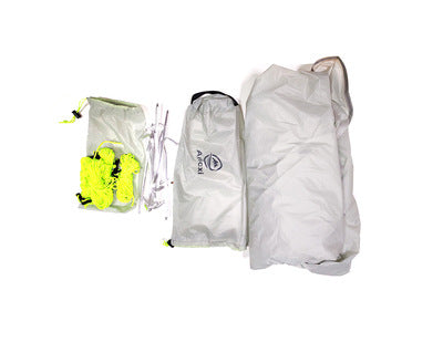 This Rainproof Luxury Tent With Cloth Canopy makes a fun camping experience. This is a light grey single layer tent, so best used during the summer family outings or those fun friend events.  Perfect for a lazy summer party.