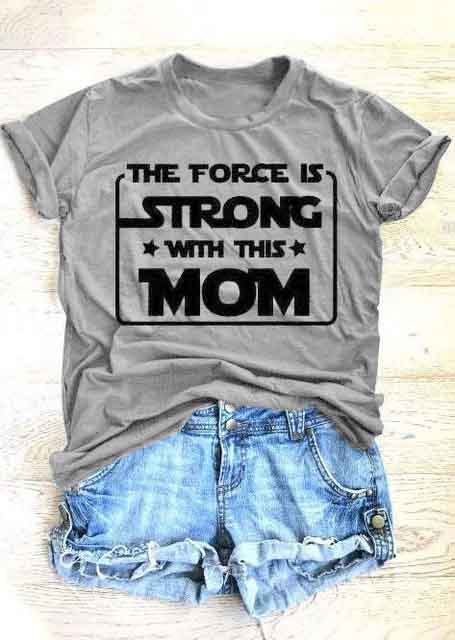This Force-filled T-shirt is a perfect way for moms to tap into their inner Jedi and show their strength! Whether you're fighting for justice or a better bedtime routine, this tee will help you take on any challenge. May the Force be with you!