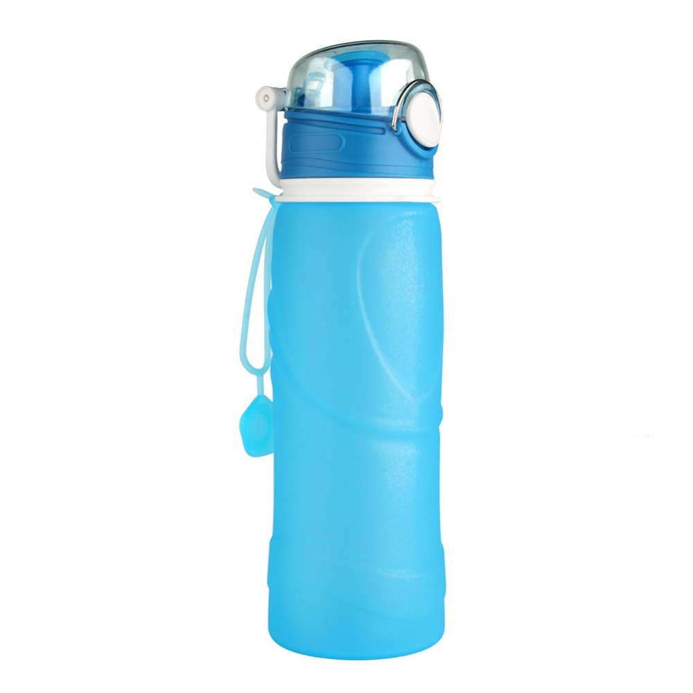 This ﻿Eco-Friendly 750ml Collapsible Silicone Water Bottle is perfect for work, school, hiking, camping, running, biking, boating or where ever you need that fresh cool drink of water. Made of food grade silicone and folds down to easily pack away. Reusable to save you money and save the environment. 