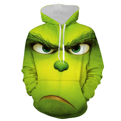 Inspired by The Grinch That Stole Christmas! This adorable 3D Grinch Digital Printed Hoodie is the perfect Christmas gift for the lovers of the Grinch and those that are holiday downers.  Enjoy the looks and laughs created when wearing this sweatshirt out shopping, at your holiday parties or office events. With several styles available you're sure to find the right one for you or your loved ones.