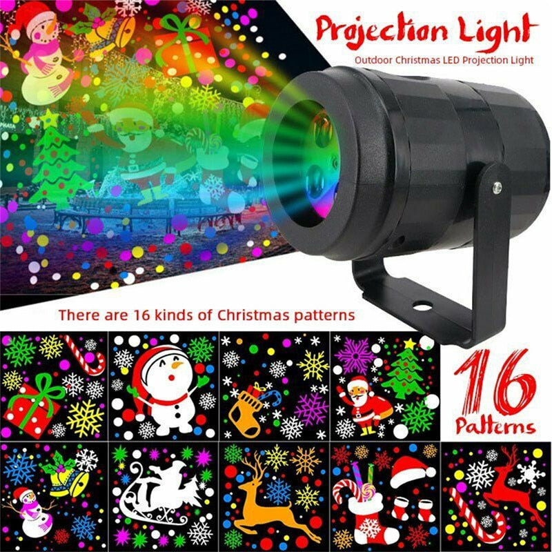 You get 16 Patterns in this beautiful light display. Perfect for the avid Christmas fan. This projector is waterproof and can be used outside for a festive LED laser projector light display and can be used indoors as well as a creative party light decoration. 