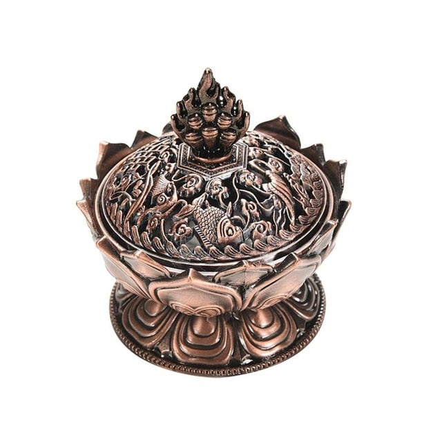 These peaceful mini Tibetan Lotus incense burners are perfect for your yoga studio, home, Zen room, bedroom or anywhere you need to relax, meditate or just relax. Small yet powerful as a single piece item to burn any fragrance incense you like. 