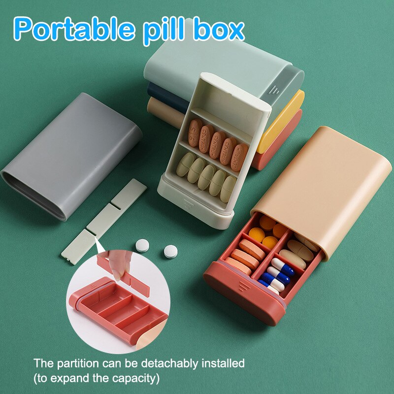 This is a great Portable Mini Medicine Box for your emergency kits, travel cases and camping or hiking.  This container seals nicely and is waterproof to keep your pills safe and dry. 