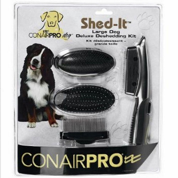 The Professional Dog Deluxe De-Shedding Kit is the perfect way to reduce unwanted shedding. This kit professional grade materials designed to groom your dog's coat, from the undercoat to the topcoat.