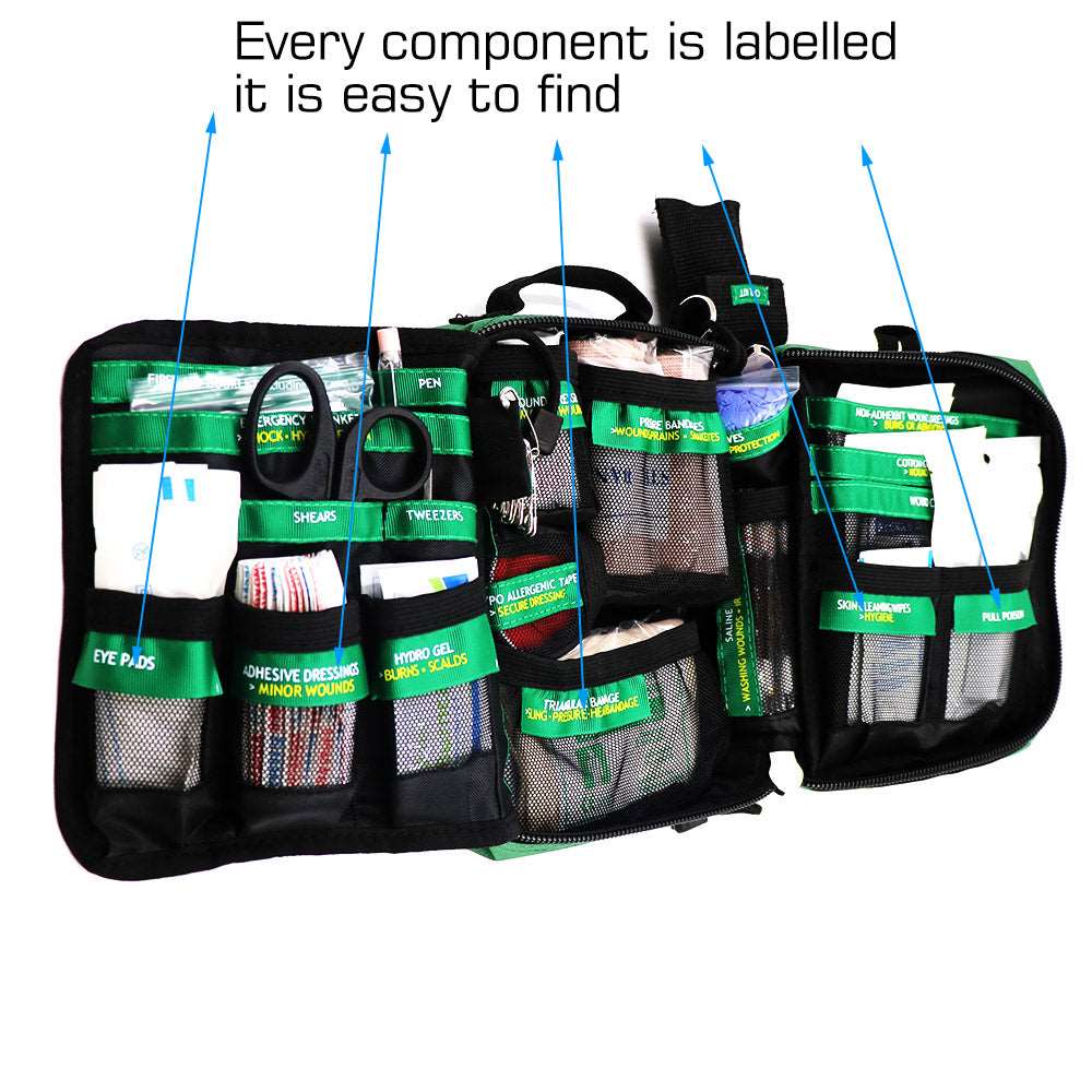 Any prepper will tell you that you aren't ready for a disaster if you don't have a good first aid kit.  This  medical emergency kit has everything you need to survive and emergency situation and comes in a strong carrying case. 