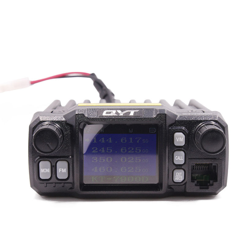 Remote Stun, Remote Activate, Remote Kill. With size just 3.8 * 1.7 * 5 inch, convenient to carry and won't occupy a larger space when placed in your car or truck.    QUAD BAND ANTENNA: Say goodbye to awful using experience like signal dropping or excessive distortion! With the 50W powerful high gain quad band antenna we specially design for QYT KT-7900D, you will receive stable signals at any frequency and keep a high quality communication. Pls do not use dual band antenna