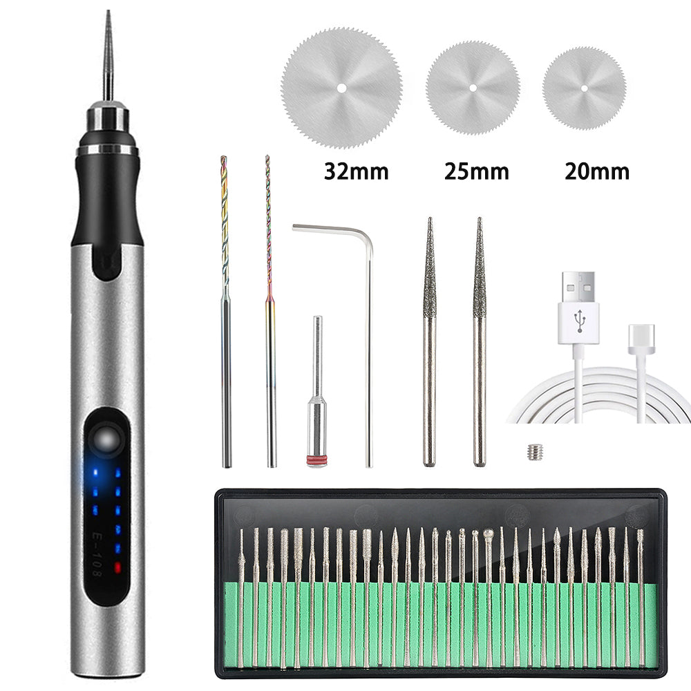 Etch your mark in stone (or plastic) with this Mini Professional Lithium Engraving Pen! Whether you’re personalizing a trophy or annotating a notebook, this little engraver packs a powerful punch with its lithium-ion battery. Make your mark, and make it last!