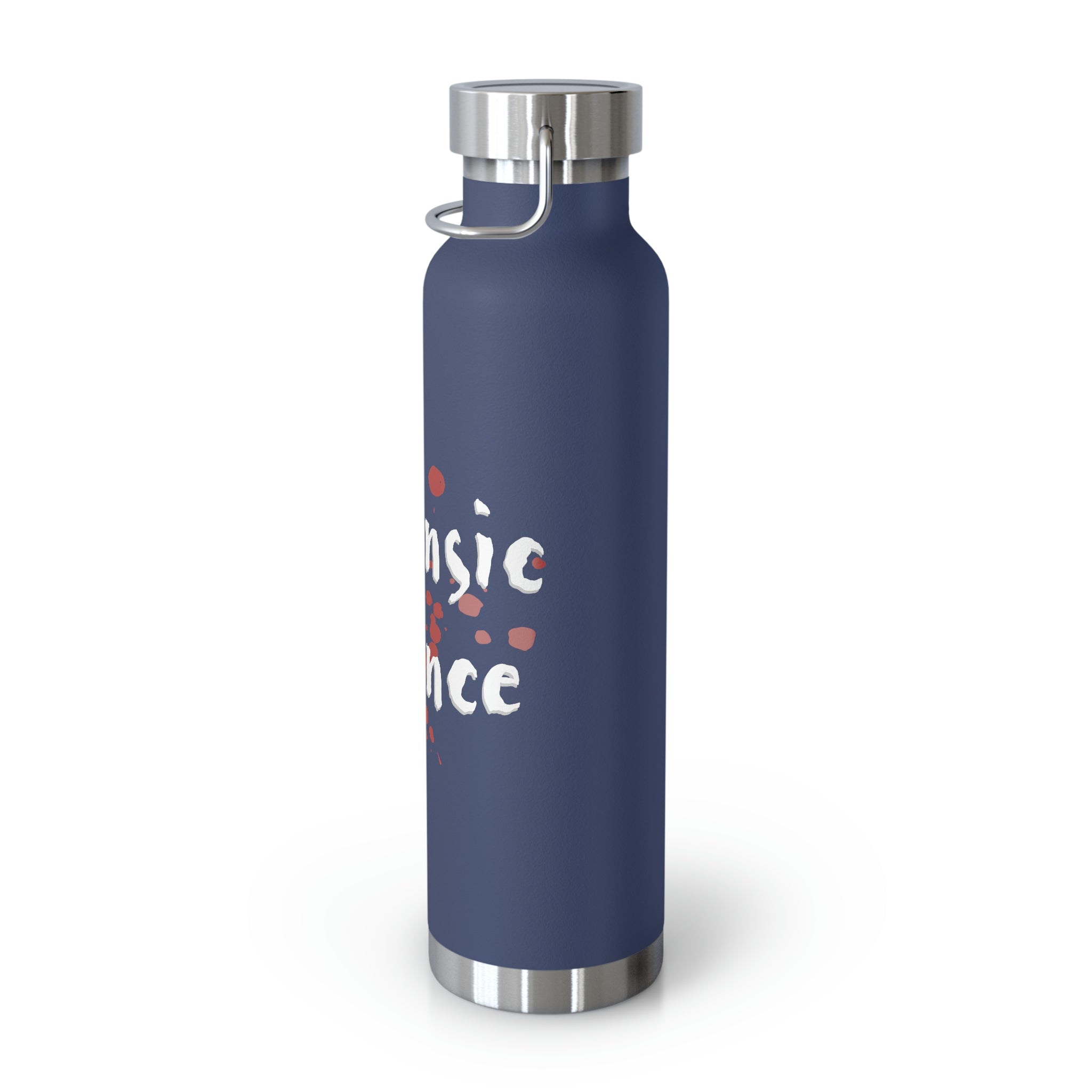 This Original Forensic Science design copper vacuum insulated bottle has Double-wall construction means that hot liquids can remain hot up to 12 hours while colder choices can last a full 48 hours; that’s two whole days.