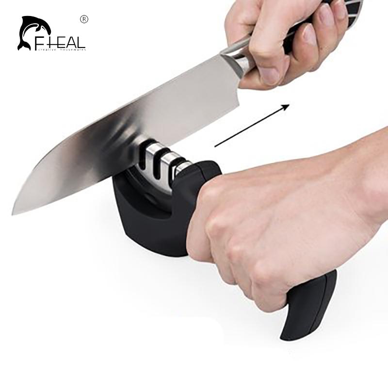 This Stainless Steel Diamond Knife Sharpener ensures razor sharpness in seconds. Its diamond wheels, set at a precise angle of 17°, are specially designed to sharpen knives of any hardness. Its precision machined stainless steel construction provides superior corrosion resistance and durability. Enjoy sharp and lasting knives effortlessly!