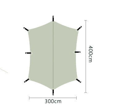 This Rainproof Luxury Tent With Cloth Canopy makes a fun camping experience. This is a light grey single layer tent, so best used during the summer family outings or those fun friend events.  Perfect for a lazy summer party.