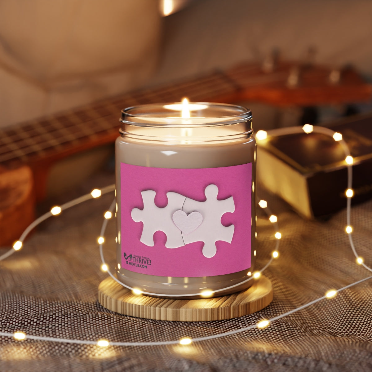 Heart Puzzle Comfort Spice Scented Candles, 9oz