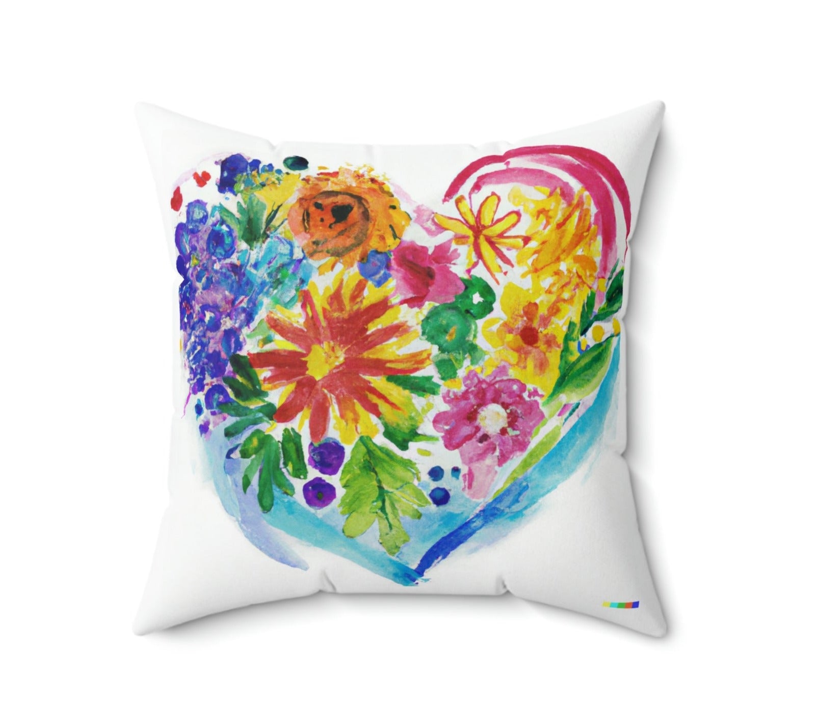 Your Valentine's sweetheart will love this Beautiful Heart Spun Polyester Square Pillow with a cool heart design on both sides.  She can choose the heart she loves the most to display.  Room accents shouldn't be underrated. These beautiful indoor pillows in various sizes serve as statement pieces, creating a personalized environment.