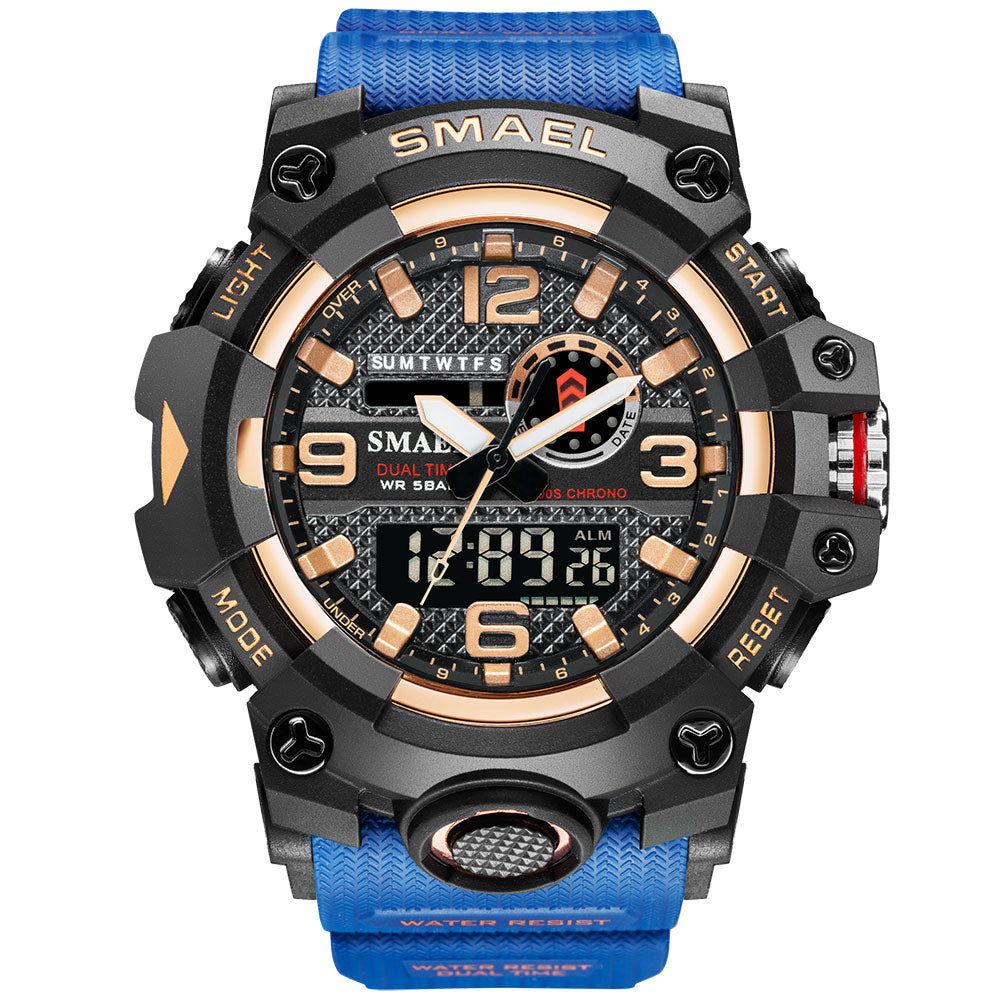 This SMAEL 8035 Dual Time Digital Waterproof Sport Watch comes with an amazing amount of useful features and a high quality watch that will last. That special man in your life will love this watch for his birthday, Christmas, Fathers Day, Anniversary or any special occasion. Comes in several colors to suite any unique style and is easy and comfortable to wear. 