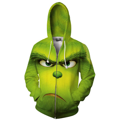 Inspired by The Grinch That Stole Christmas! This adorable 3D Grinch Digital Printed Hoodie is the perfect Christmas gift for the lovers of the Grinch and those that are holiday downers.  Enjoy the looks and laughs created when wearing this sweatshirt out shopping, at your holiday parties or office events. With several styles available you're sure to find the right one for you or your loved ones.