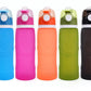 This ﻿Eco-Friendly 750ml Collapsible Silicone Water Bottle is perfect for work, school, hiking, camping, running, biking, boating or where ever you need that fresh cool drink of water. Made of food grade silicone and folds down to easily pack away. Reusable to save you money and save the environment. 