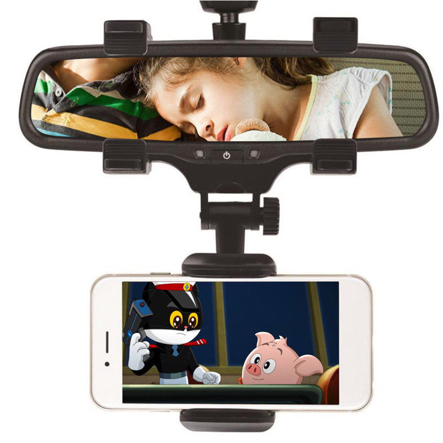 360° Car Rearview Mirror Cell Phone Holder