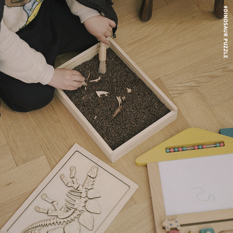 Anyone interested in dinosaurs or Archaeology would love to have this very cool fossil dig kit. Made of birch plywood with laser accurate line cuts. Comes with a nice selection of quality of cassia seeds that make it easy to dig and find those dinosaur bones, makes it clean with no dust or dirty hands or clothes. 