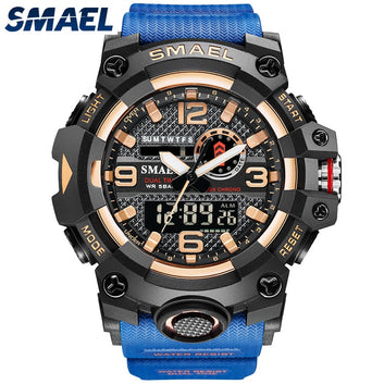 This SMAEL 8035 Dual Time Digital Waterproof Sport Watch comes with an amazing amount of useful features and a high quality watch that will last. That special man in your life will love this watch for his birthday, Christmas, Fathers Day, Anniversary or any special occasion. Comes in several colors to suite any unique style and is easy and comfortable to wear. 