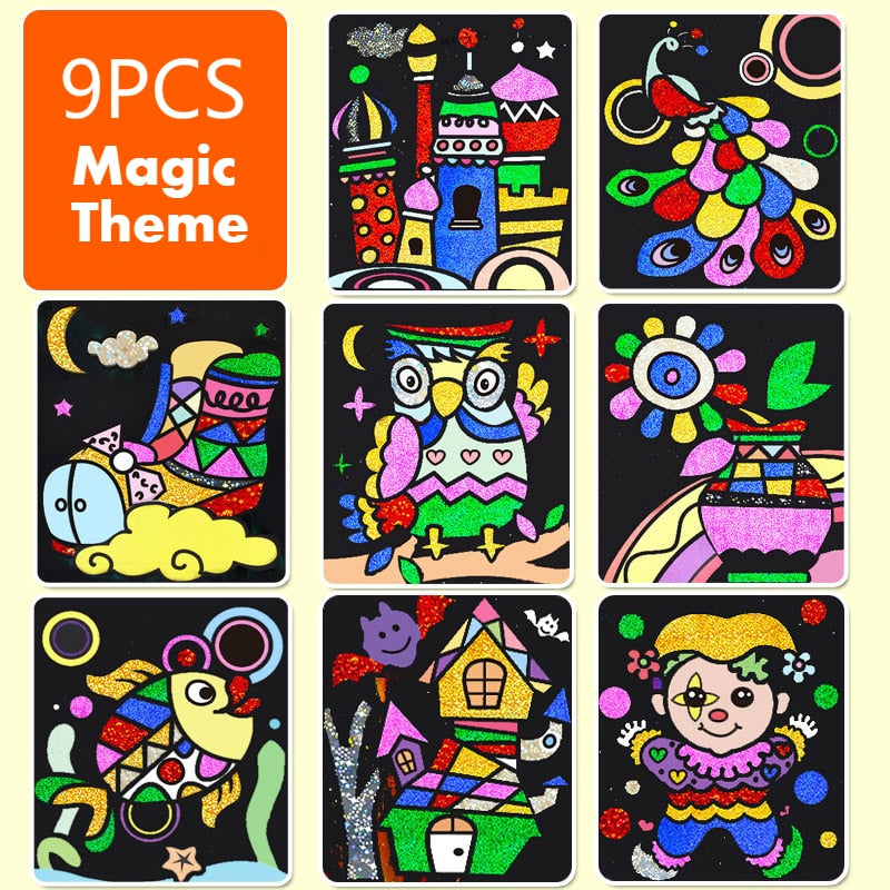 A new fun way to transfer your designs and imagination. Use these do-it-yourself magic transfer sheets for hours of artistic fun. A fun craft for boys and girls of all ages, can be given as gifts for Christmas, Birthday, Special occasion and more. 