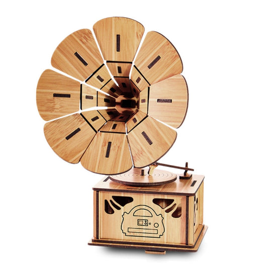 ﻿This fun do-it-yourself woodcraft 3D Jigsaw Phonograph Puzzle is a  high quality wooden puzzle that is assembled with glue and tools. This is a wonderful gift for those that like doing things with their hands, being creative and building things. DIY projects are fun for the family and make a great gift for any occasion. 