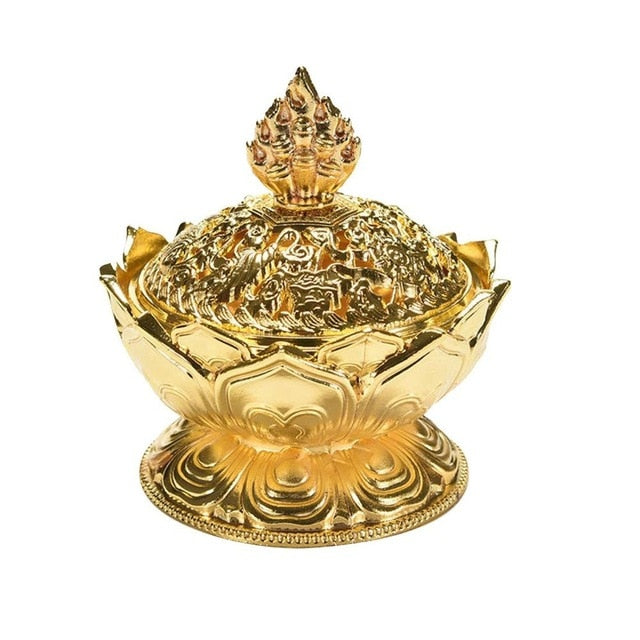 These peaceful mini Tibetan Lotus incense burners are perfect for your yoga studio, home, Zen room, bedroom or anywhere you need to relax, meditate or just relax. Small yet powerful as a single piece item to burn any fragrance incense you like. 