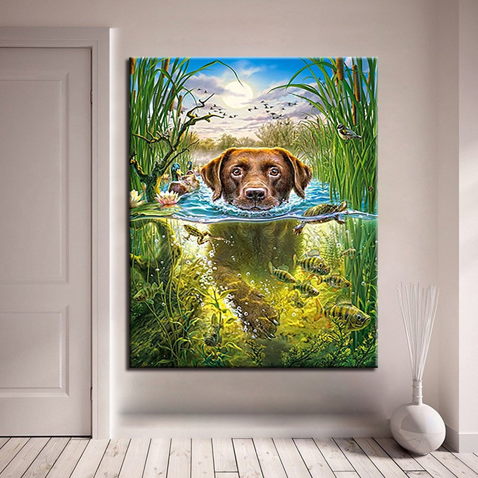 This adorable swimming dog would be a fantastic gift for those that love doing things with their hands. Easy and fun paint-by-numbers activity with a lovely painting that you get to show off to your friends and family.