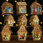 This small house is made of high-quality wood, three-dimensional cutting technology, three-dimensional shape and cartoon Christmas pattern.  Turn on the switch to start warm heart Christmas.  This product uses three button batteries and can be replaced by itself.  This product can be used for supermarket windows, product counters, family gatherings, Christmas trees, office decorations and can also be used as photography props to create a Christmas atmosphere.