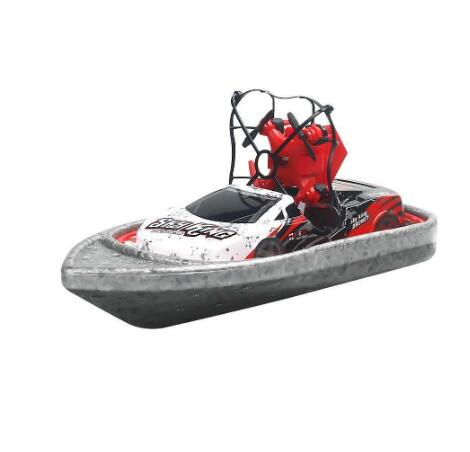 Remote Control Car Mode: Glide effortlessly across multiple surfaces including carpet, concrete, asphalt, packed earth and more. Hovercraft Mode: Turn on this mode when it is in shallow water with no waves. Drone Mode: Make any indoor space your playground. Flying is easy - even for beginners. Safe Angle mode provides self-leveling and limited pitch and bank angles to keep the craft stable and level when you let off the sticks.