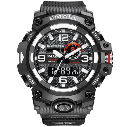 This SMAEL 8035 Dual Time Digital Waterproof Sport Watch comes with an amazing amount of useful features and a high quality watch that will last. That special man in your life will love this watch for his birthday, Christmas, Fathers Day, Anniversary or any special occasion. Comes in several colors to suite any unique style and is easy and comfortable to wear. 