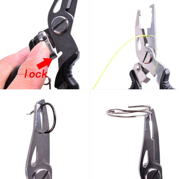 Multi Functional Fishing Pliers with Scissors, Line Cutter, Hook Remover, Fishing Clamp and other Accessories With Lanyards Spring Rope. This makes a great addition to your emergency kit, these tools can be used in a variety of different survival situations.