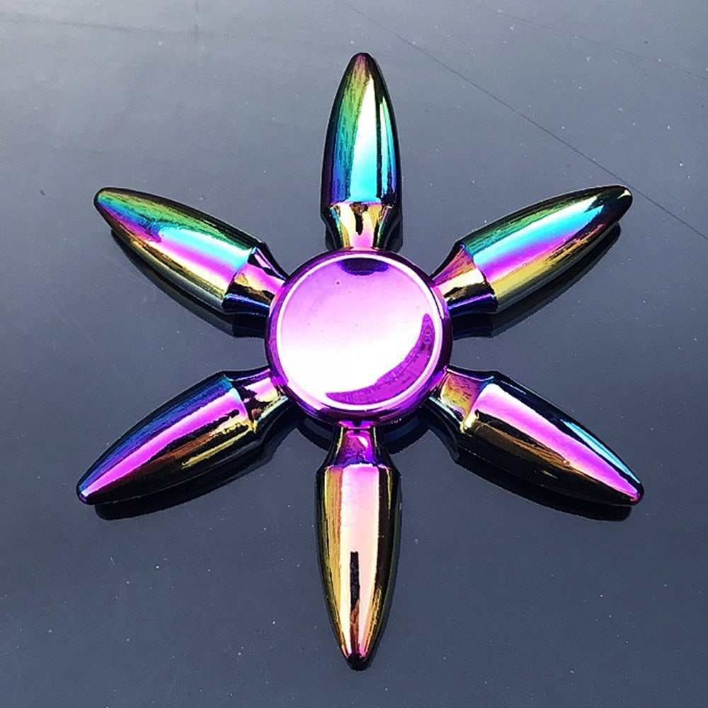 Rainbow Stress Reducing Metal Fidget Spinner