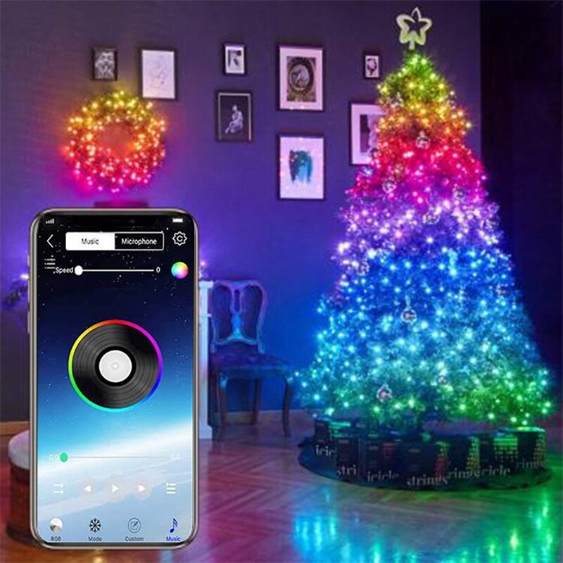 These beautiful LED string Christmas lights are perfect for all types of decorating, including for your Christmas Tree. These are super high quality with many great functions and features. Customize your features to create your great led mood lighting, have the perfect beat to the music, mix up the mode for your unique Christmas designing needs.  