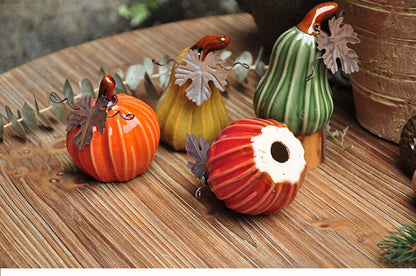 Creative Country Painted Ceramic Pumpkins