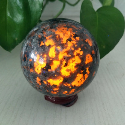 Natural Stone Yooperlite Crystal Sphere