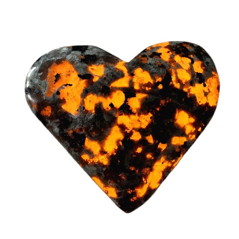 5A+ Natural Stone Yooperlite Crystal shaped into a Heart with Powerful Chakra Energy, Wicca properties, Crystals and Stones provide Love Healing for the Spiritual in many modalities including Witchcraft, energy healers, spiritual, massage stones and religious purposes..