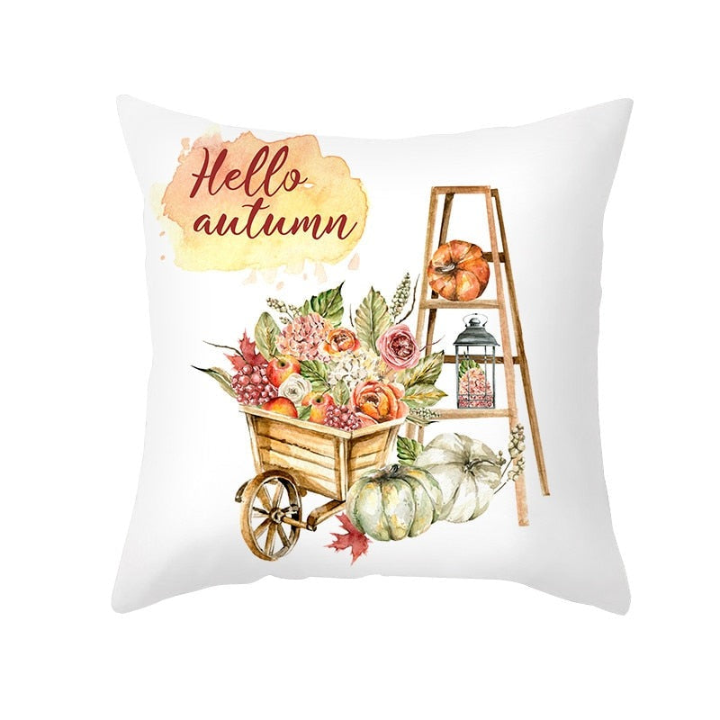 Spruce up your sofa this Thanksgiving with these cozy Fall pillows! The cushion covers feature a festive autumn-inspired pattern that will make your living room look like a cozy pumpkin patch. 